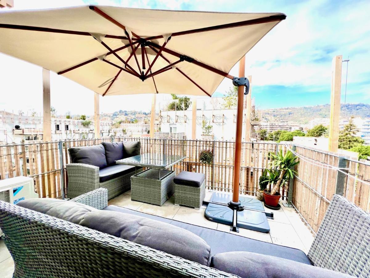 ניס Aparthotel Riviera - Superbe 3 Pieces Avec Terrasse Plein Sud Et Parking Ac- La Terrasse Du Jardin Du Ray מראה חיצוני תמונה
